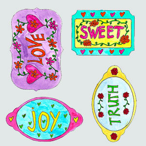 Labels - Love Sweet Joy Truth