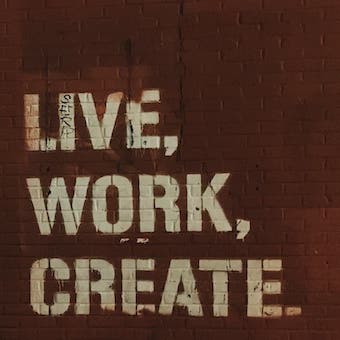 Live Work Create Artwork on Wall