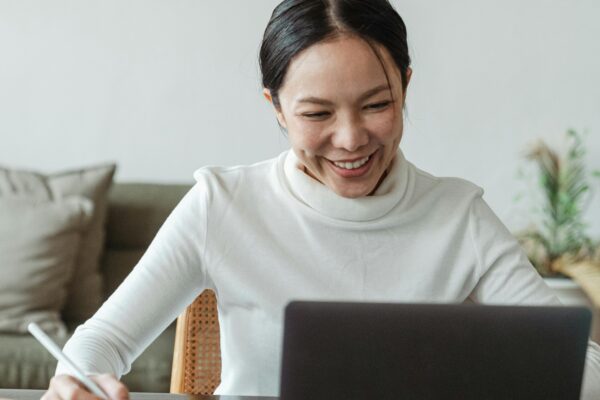Business Woman Using Laptop