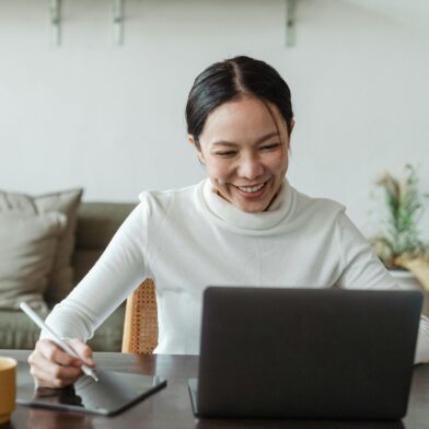 Business Woman Using Laptop